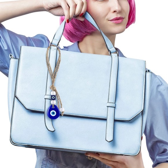 Evil Eye Rear View Mirror Hanging Pendant Accessory - Picture 5 of 5